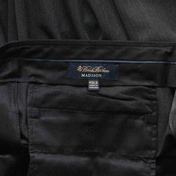 NWOT Brooks Brothers Madison Wool Pleated Dress Pants Gray Men's Size 36 X 30 - Picture 2 of 2